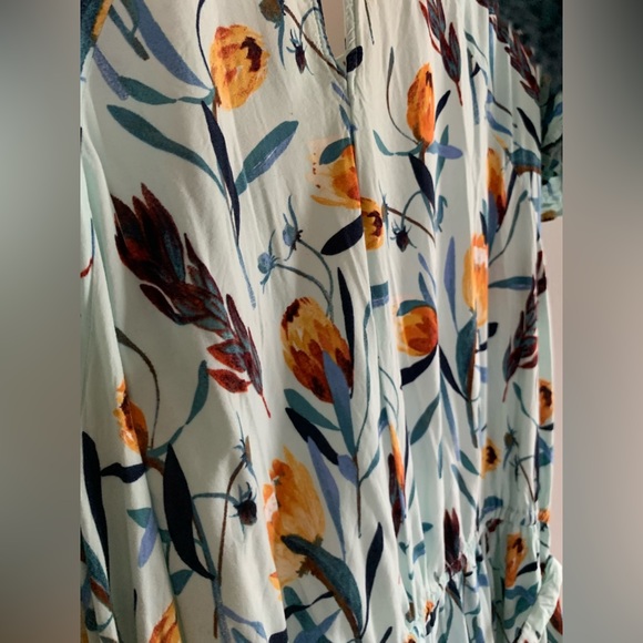 Ava & Viv 1x Light Blue Floral Asymmetrical Floral Dress - Picture 7 of 7